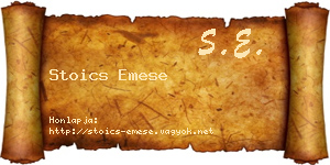 Stoics Emese névjegykártya