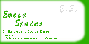 emese stoics business card